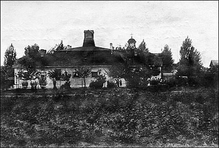 Nemocnice a kaple v objektu hod. kasáren na ul. Katarínská okolo r.1910.
