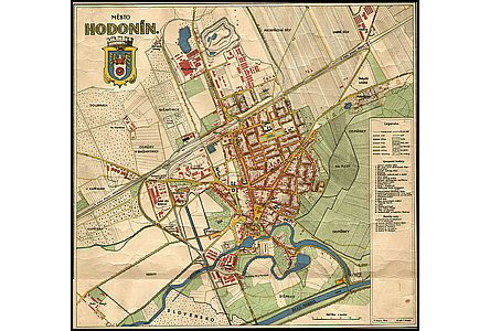 Mapa msta z roku 1946