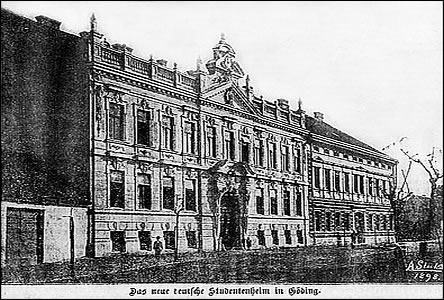 Internát pro studenty nm. reálky „Studentenheim“ v dob dokonení 1898.