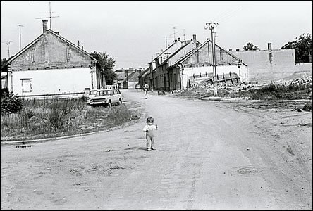 Horní ást ulice Horní Plesová v dob asanace koncem 70' let.