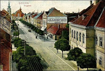 Kiovatka a Rynková ulice v roce 1900 ješt ped výstavbou Sternova domu.