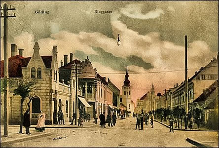 Hessova, Rynková i Národní tída asi v roce 1905.