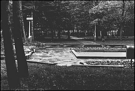 Park na Mírovém námstí v sedmdesátých letech.