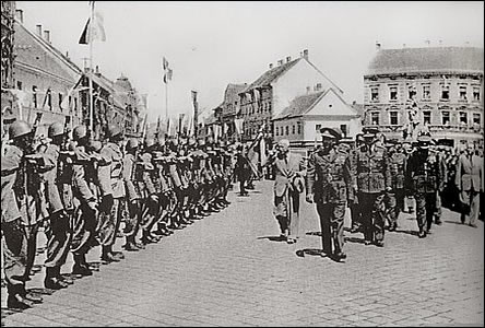 Prezident Beneš na Masarykov námstí v Hodonín 22. ervna 1947.