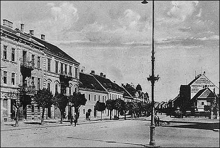 Pohled od radnice pes Masarykovo námstí k Národní tíd asi v roce 1930.