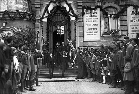 Druhá návštva prezidenta T.G. Masaryka v Hodonín dne 18.6.1924.