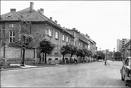 Od sedmdesátých let se levá strana ul. Sv. Čecha ani moc nezměnila.
