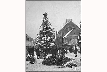 Vánoní strom republiky na Masarykov námstí v roce 1927.